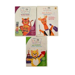 Baby Einstein 3 DVD Lot Numbers Nursery,  Baby Wordsworth and Baby Beethoven